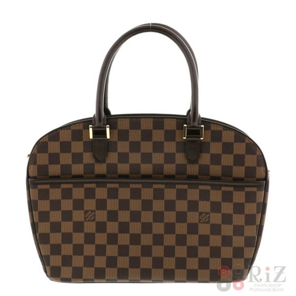 LOUIS VUITTON Saria Horizontal Bag Handbag Damier Ebene Brown B
